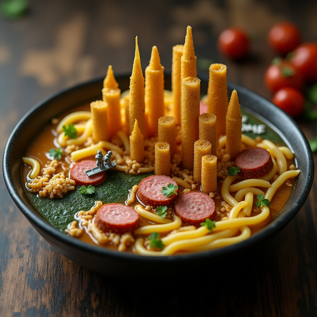 A macro foodscape photograph presenting a cover