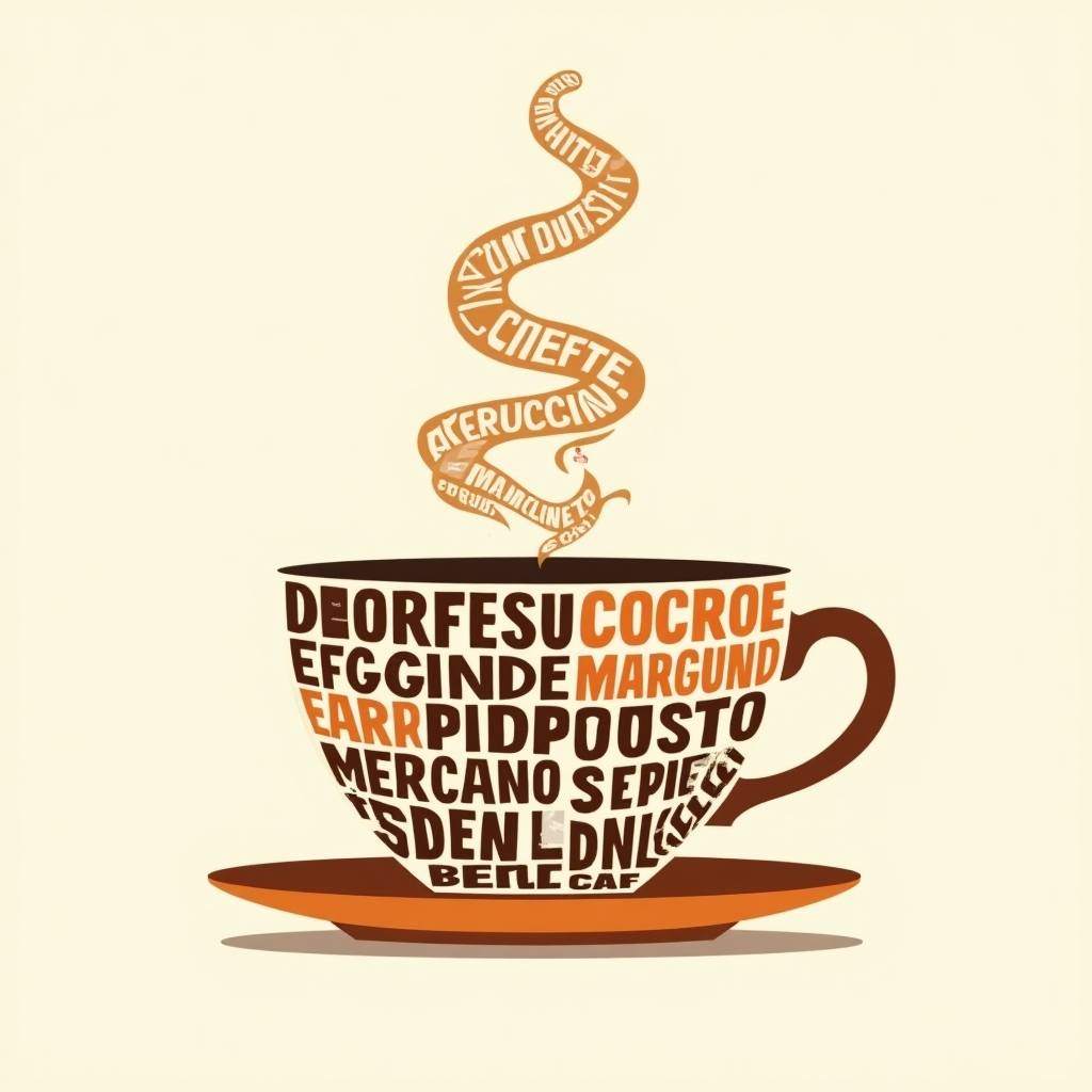 A vector typographic-illustration poster where words cover